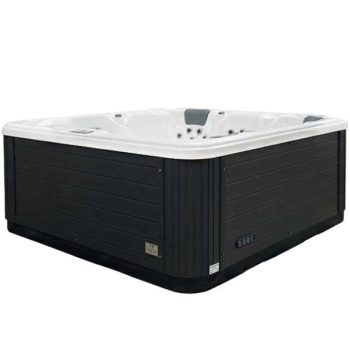 ASTRAL POOL - SPA MAGUANA 5 PLACES 64 JETS GRIS ANTHRACITE + COUVERTURE + ESCALIER + HOUSSE
