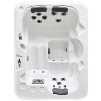 ASTRAL POOL - SPA PIANOSA 3 PLACES 19 JETS GRIS ANTHRACITE PLUG & PLAY + COUVERTURE + ESCALIER + HOUSSE – Image 2