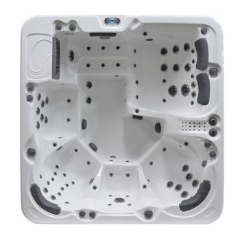 ASTRAL POOL - SPA SILENZIO 6 PLACES 77 JETS GRIS ANTHRACITE COUVERTURE + ESCALIER – Image 2