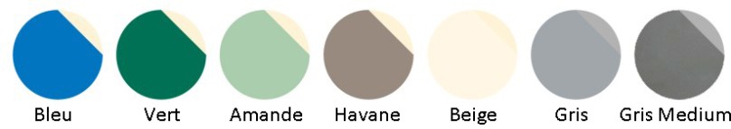 Coloris disponibles pour la couverture à barres Tramontane Plus