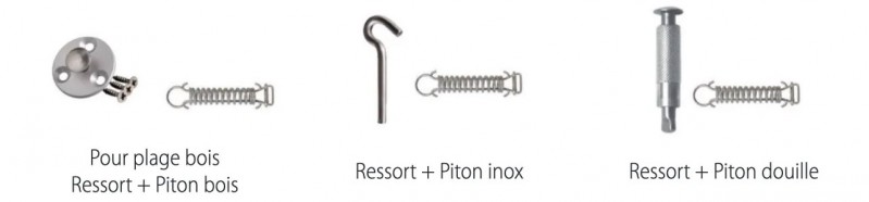 Fixations ressorts dynamométriques du filet TIBLE Fluidra