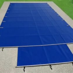 COUVERTURE A BARRES TRAMONTANE BLEU FIXATION PLAGE BOIS FLUIDRA